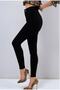 Black Skinny Jeans Denim Trousers Non-Fading Black - 3