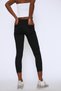 Black High Waist Slim Skinny Slim Leg Colorfast Jeans Trousers - 5