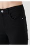 Alluze Black High Waist Slim Skinny Skinny Leg Colorfast Jeans Trousers - 5