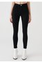 Alluze Black High Waist Slim Skinny Skinny Leg Colorfast Jeans Trousers - 3