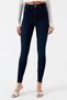 Women's Dark Blue High Waist Ankle Length Slim Leg Skinny Lycra Jeans - 3