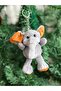 Imported Luxury Large Cute Velvet Plush Toy Elephant Keychain Tree Ornament Decor Grey - 3