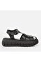 Black Yaya Women's Flat Sandals