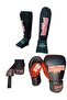 Boxing Gloves 10 oz / Bandage 3.5 Meters / Elastic Kick Boxing Shin and Foot Protector Set