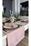 Royal Linen Textured Powder Pink Runner Short Runner 1 Piece (Napkin Not Included) - 4