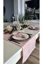 Royal Linen Textured Powder Pink Runner Short Runner 1 Piece (Napkin Not Included) - 5