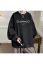 LAGOM MODA Jujutsu Kaisen Toge Inumaki Printed Black Unisex Oversize Crewneck Sweatshirt