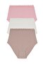 3-Pack Cotton Lace Maxi High Waist Slip Panties