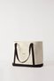 Natural Canvas Bag with Black Detail - 4