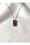 Women's Stainless Steel Authentic Khaki Tarot Sun Crescent Motif Necklace