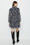 Patterned Chiffon Dress - 5