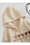 Unisex Mink Multiple Heart Printed Hooded Hoodie Sweatshirt - 3