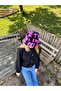 Women's Colorful Text Patterned Plush Bucket Hat - 3