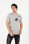 Crew Neck Front Piece Printed T-Shirt - 3
