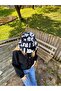Women's Colorful Text Patterned Plush Bucket Hat - 2
