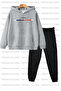 Paris Printed Unisex Gray Kids Tracksuit Set
