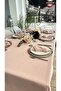 Royal Linen Textured Tablecloth Powder Pink - 3