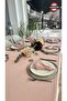 Royal Linen Textured Tablecloth Powder Pink - 7