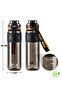 TKK 1000ml Tritan Sports Flask with Measuring Scale Suitable for Use with or without Strawberry - 3