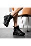 women's black wedge-heeled sneakers - 3