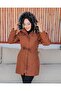 SHORT BONDIT FABRIC WAIST STRAPPED HOODED WITH FUR INSIDE WINTER COAT CUSTOM - 3