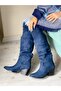 حذاء دالاس من جلد الغزال الفاخر باللون الأزرق الداكن - 5