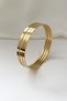 Women's Modern Thick Gold Color Triple Ajda 3-Piece 20 cm Steel Bracelet - 2