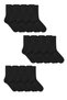 12 Pack Seamless Plain Classic Cotton Black Men's Long Sock Socks