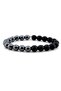 Hematite & Matte Onyx Natural Stone Men's Bracelet - 4