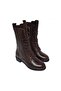 Comfortable Women's Short Heel Boots with Fleece Inside, 100% Genuine/Real Leather, Tied Zipper, 8470