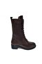 Comfortable Women's Short Heel Boots with Fleece Inside, 100% Genuine/Real Leather, Tied Zipper, 8470 - 2