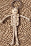 Minnoş Macrame Charm Keychain/Bag Charm with Baby Figure (Birthday, Babyshower, Gift) - 2