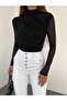 Gathered Sandy Fabric Sleeves Tulle Detailed Blouse
