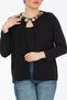 Special Design Wool Cardigan with Brooch Detail on the Collar and Steel Knit - 5
