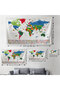 Wall Covering / Carpet Turkish Current World Map with Flag Detail -3969 - 4