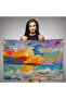 Wall Cloth Quality Canvas Wall Carpet with Sky Oil Painting Look-4002 - 3