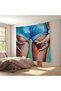 Women's Wall Cover-Cloth, Colorful Women's Canvas Wall Cover-Cloth-5848