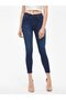 Women's Dark Blue High Waist Ankle Length Slim Leg Skinny Lycra Jeans