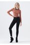 Lussia Black High Waist Slim Fit Skinny Skinny Leg Colorfast Jeans Trousers - 2
