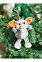 Imported Luxury Large Cute Velvet Plush Toy Elephant Keychain Tree Ornament Decor Grey - 2