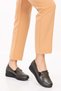 Women's Genuine Leather Anatomical Sole Buckle Casual Shoes pyt.6210 Khaki - 7