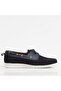 Navy Blue Genuine Leather Men's Casual Shoes