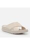 Genuine Leather Beige Women's Slippers - 2
