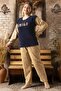 Women's Battal Plus Size Long Sleeve Fleece Pajama Set - 2
