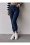 Dark Blue Extra High Waist Boyfriend Women's Mom Jeans Jeans