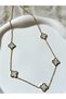 Vera Jewellery Steel Brand Clover Necklace - 3