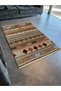 Beige Themed Multicolored Mixed Geometric Shape Patterned Modern Decorative Carpet 1946 - 3