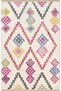 Pink Beige Themed Geometric Square Patterned Modern Decorative Carpet 1952