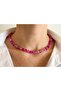 Certified Pink Agate Stone Natural Stone Necklace 8 mm Faceted