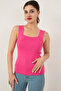 Women's Pink Tank Top Thick Strap Tank Top Thin Summer Square Neck Knitwear ESP039 - 2